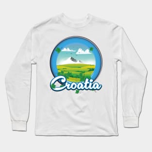 Croatia retro logo Long Sleeve T-Shirt